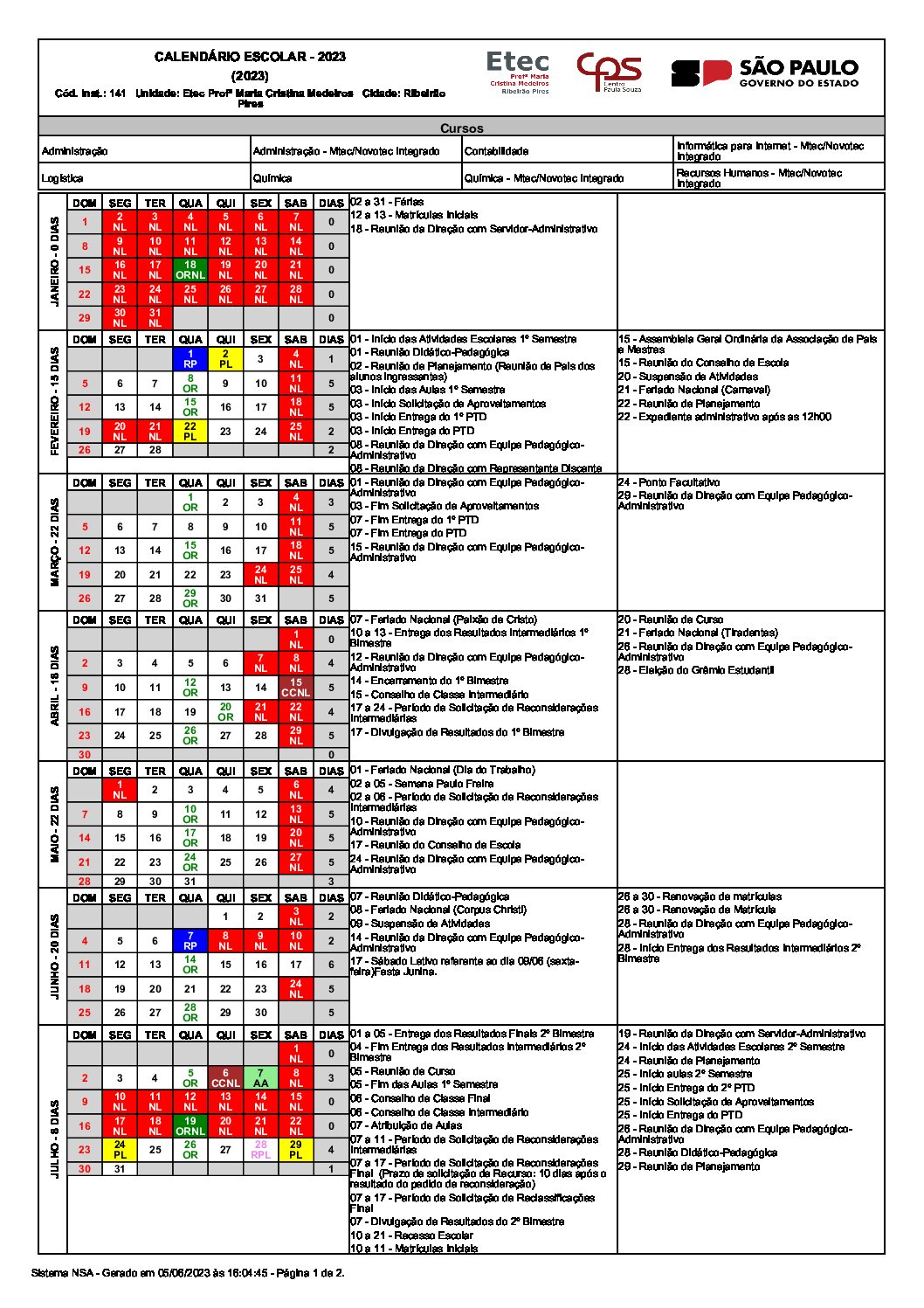 Calendário ETEC 2023: Cronograma Completo de Inscrições e Provas